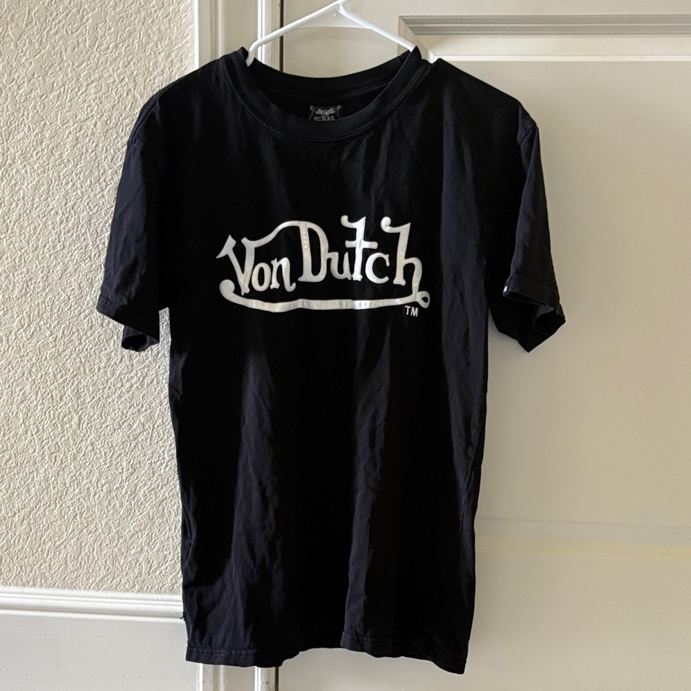 Von Dutch Black Tee with White Logo